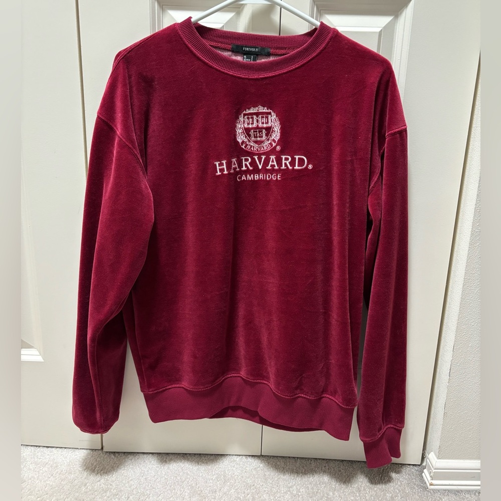 Vintage Harvard Velvet Sweatshirt